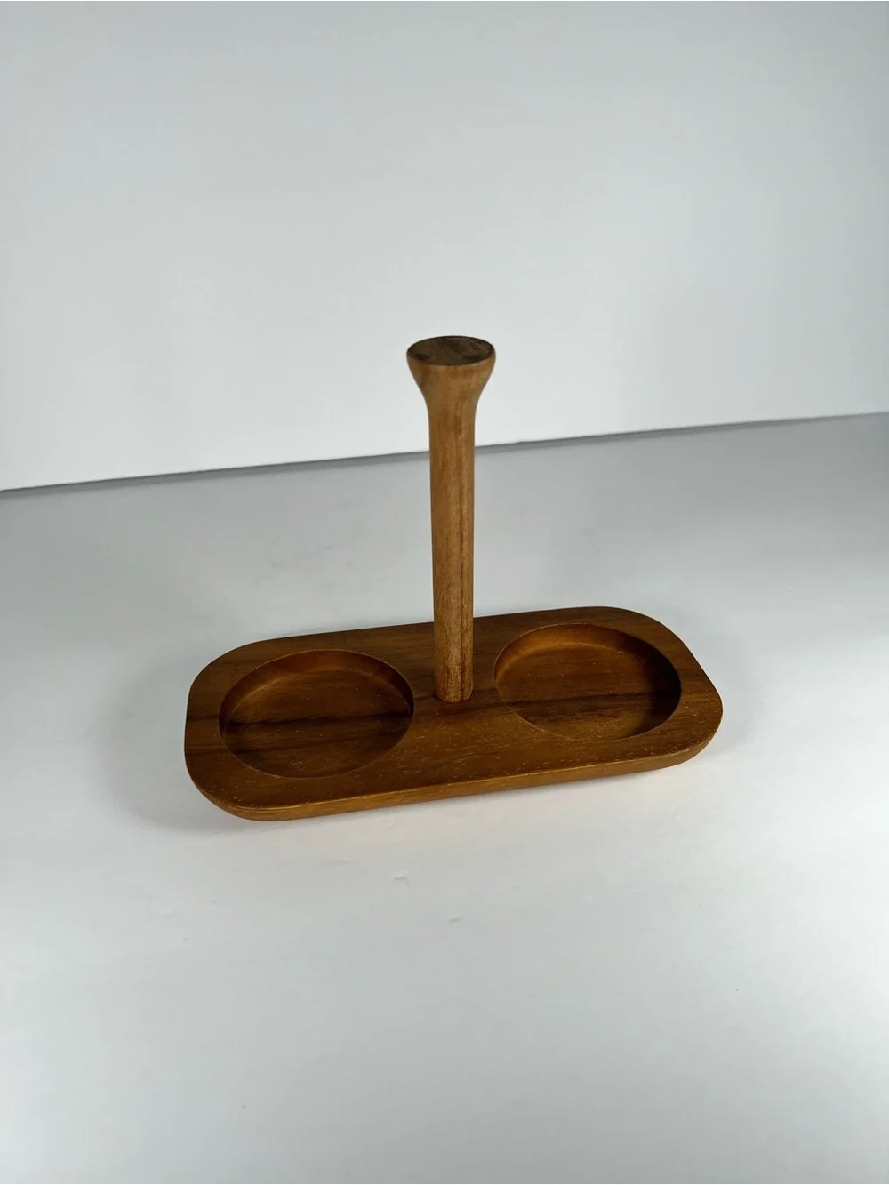 Be Home Acacia Wood Condiment Caddy Tray Handle Serveware Base Only Replacement